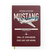 Thumbnail for Cessna Citation Mustang design on dark red notebook