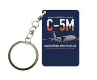 Thumbnail for C-5M Super Galaxy design on navy blue designed key chain, double-side print