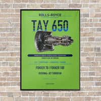 Thumbnail for TAY 650 vertical canvas print - framed - light green background