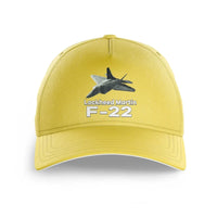 Thumbnail for The Fighter Jet 22 Silhouette printed hat - yellow