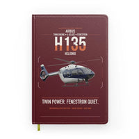 Thumbnail for Airbus H135 design on dark red notebook