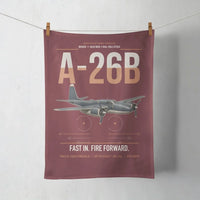 Thumbnail for A-26B Invader design on dark red towel