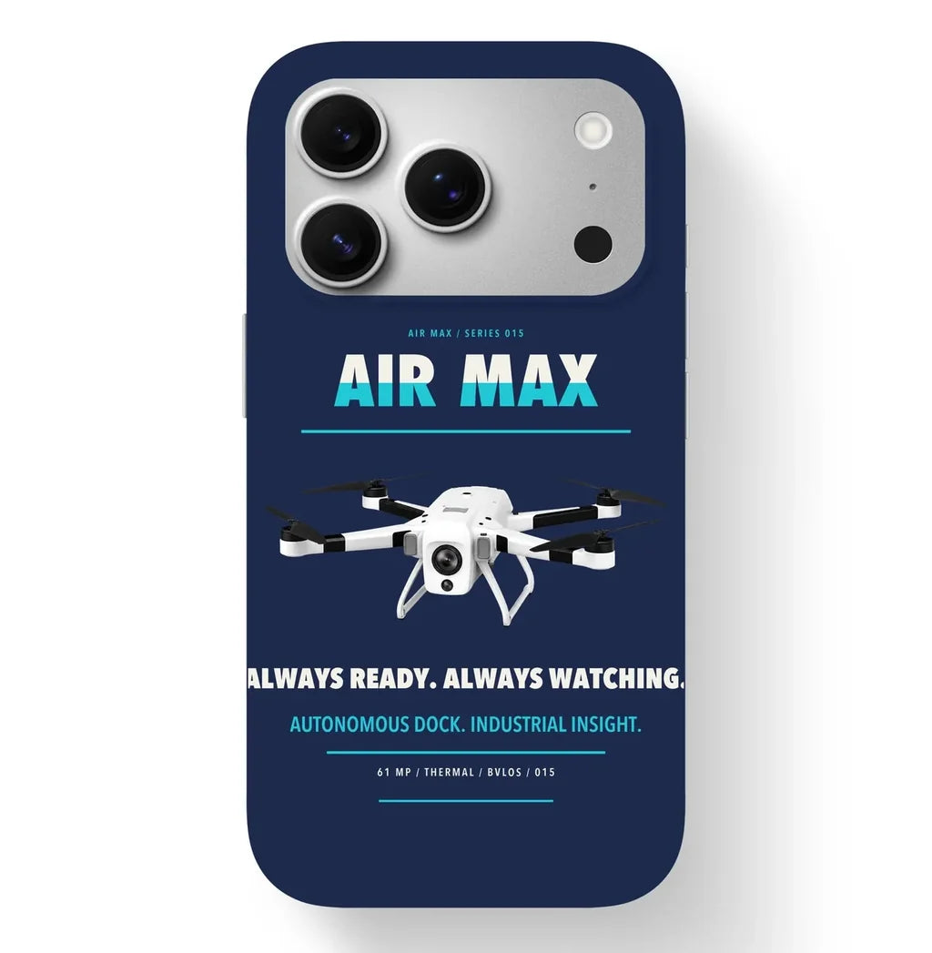 Percepto Air Max Case design on navy blue iphone case