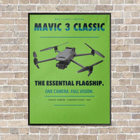 Thumbnail for DJI Mavic 3 Classic vertical canvas print - framed - light green background