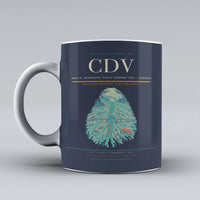 Thumbnail for Merle K. (Mudhole) Smith Airport (CDV) airport code design on dark blue ceramic mug