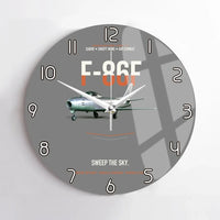 Thumbnail for F-86F Sabre Sweep The Sky design on gray no frame wall clock