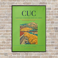 Thumbnail for Camilo Daza International Airport CUC — Cúcuta vertical canvas print - framed - light green background
