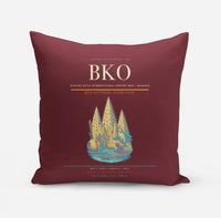 Thumbnail for Modibo Keita International Airport (BKO) design on dark red pillow