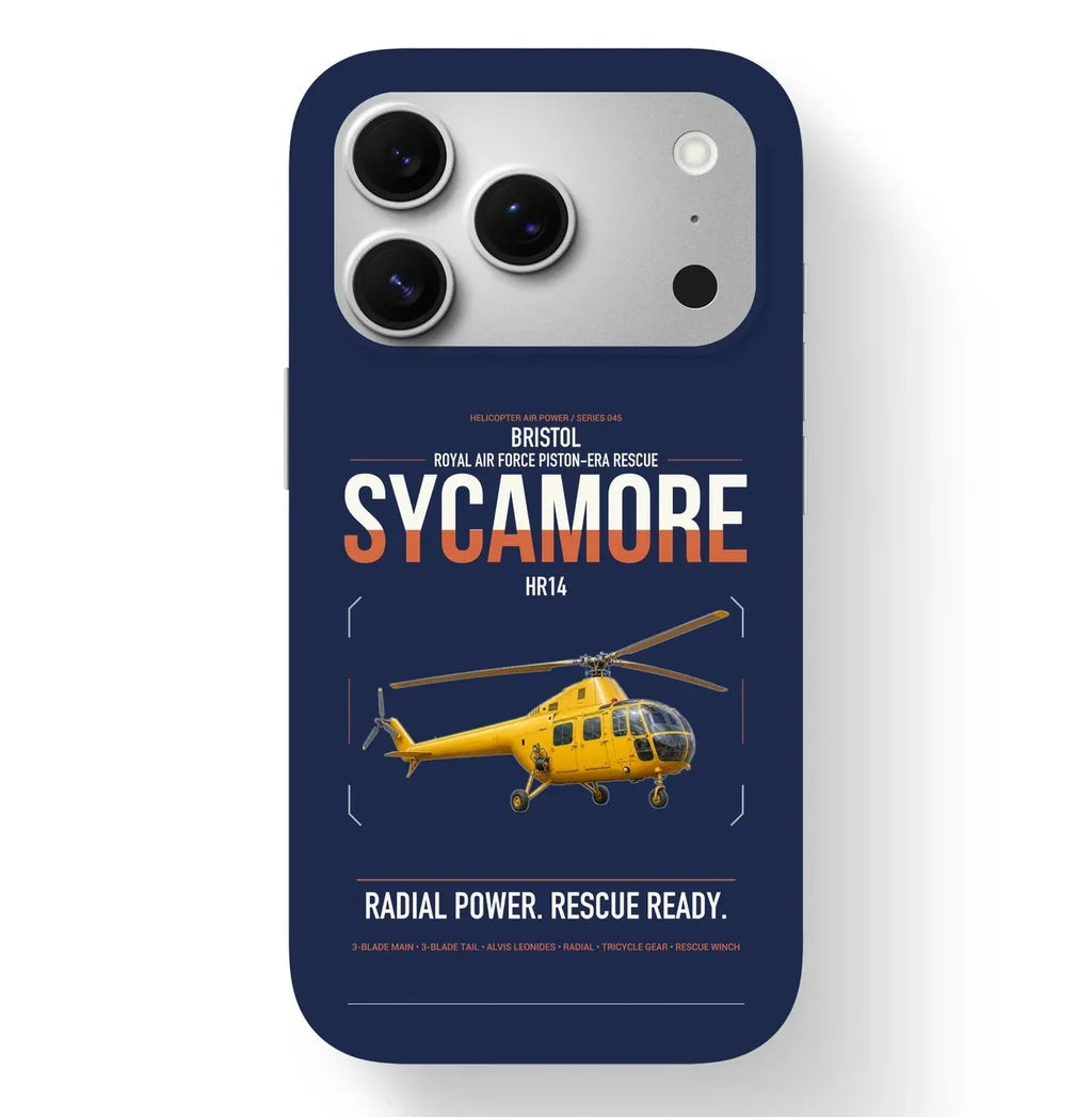 Bristol Sycamore HR14 design on navy blue magsafe iphone case, for iPhone 17 Pro