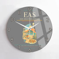 Thumbnail for San Sebastián Airport (EAS) design on gray no frame wall clock