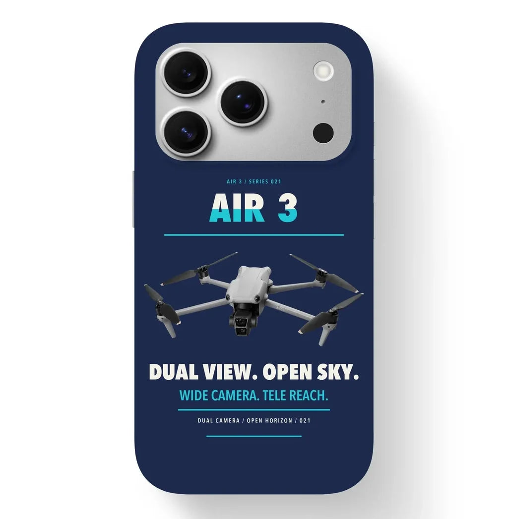 DJI Air 3 Case design on navy blue iphone case