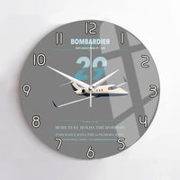 Thumbnail for Bombardier Learjet 29 design on gray no frame wall clock