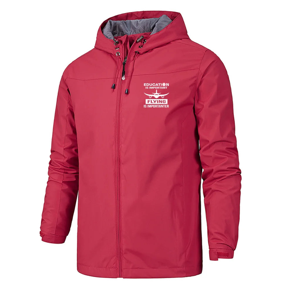 Flying is Importanter Designed Rain Jackets & Windbreakers - view 12