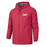 Thumbnail for 747 Flat Text Designed Rain Jackets & Windbreakers - view 12