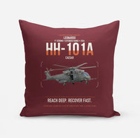 Thumbnail for Leonardo HH-101A Caesar design on dark red pillow