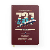 Thumbnail for Boeing 737 MAX 8 design on dark red notebook