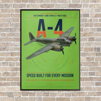 Thumbnail for Junkers Ju 88A-4 vertical canvas print - framed - light green background