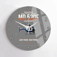 Thumbnail for MD Helicopters MD 530F design on gray no frame wall clock