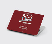 Thumbnail for Douglas DC-3 design on dark red MacBook case