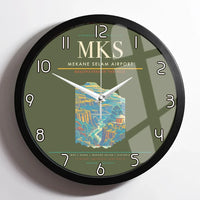 Thumbnail for Mekane Selam Airport MKS Wall-Clock Framed - Green Army