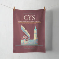 Thumbnail for Cheyenne Regional Airport (CYS) design on dark red towel