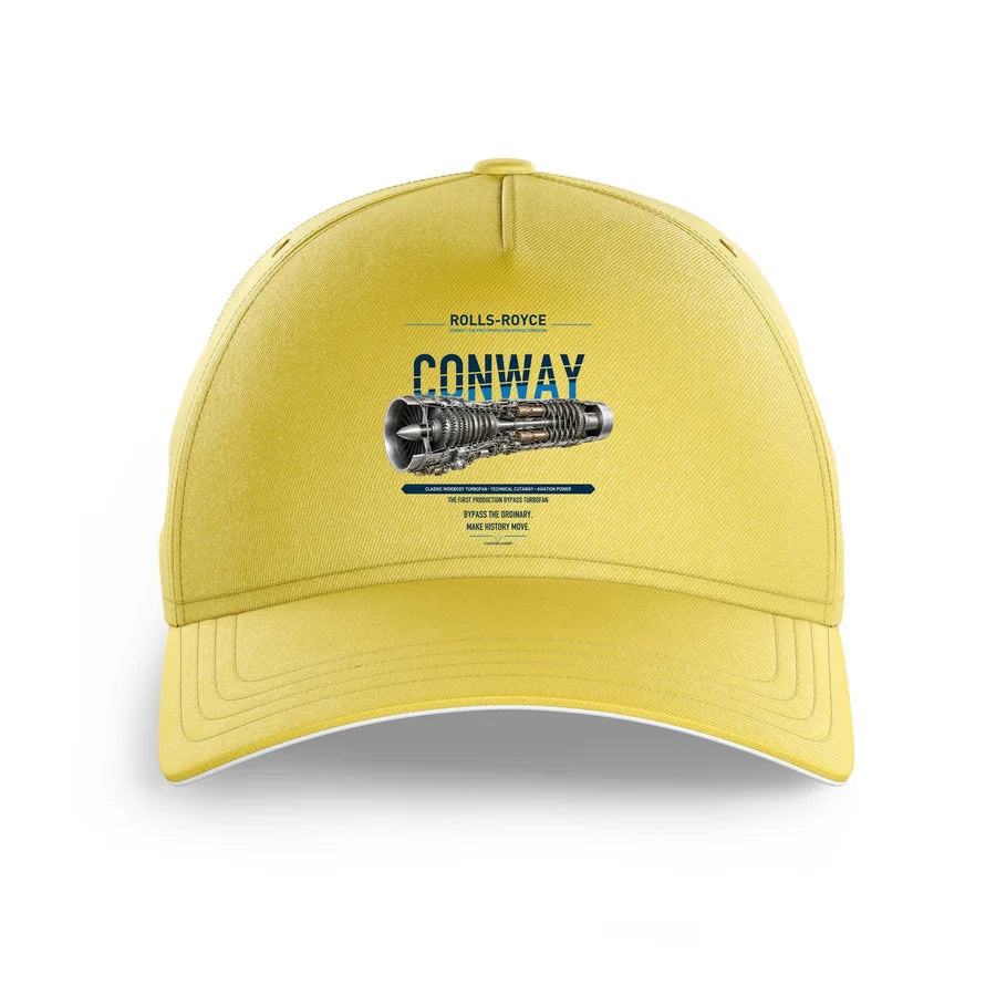 CONWAY design on yellow printed hat