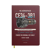 Thumbnail for CF34-3B1 design on dark red notebook