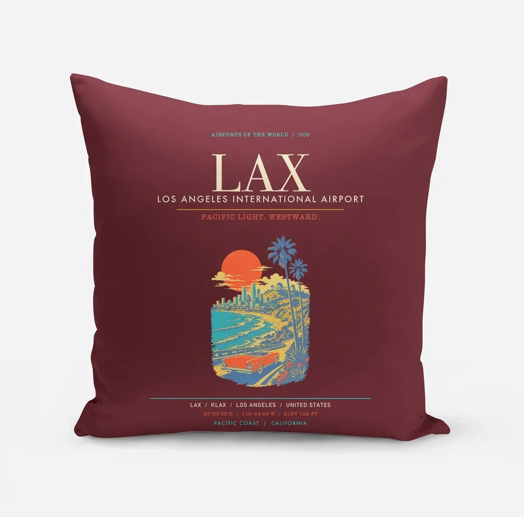Los Angeles International Airport LAX - Dark Red