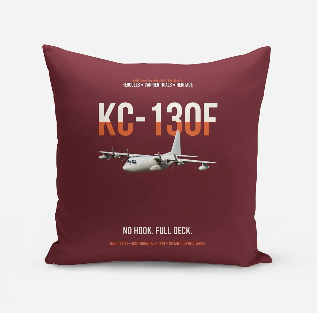 KC-130F BuNo 149798 design on dark red pillow