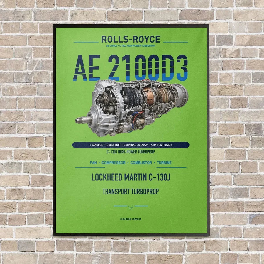AE 2100D3 vertical canvas print - framed - light green background