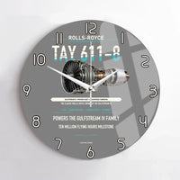 Thumbnail for TAY 611-8 design on gray no frame wall clock