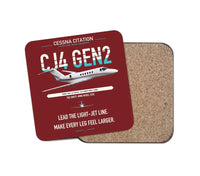 Thumbnail for Cessna Citation CJ4 Gen2 design on dark red 1 piece coaster
