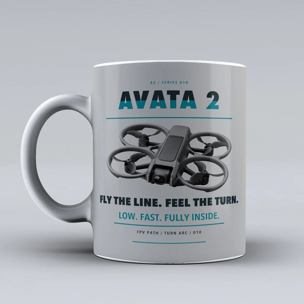 Avata 2 Mug design on light gray dji