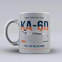 Thumbnail for KA-6D Intruder design on light gray ceramic mug, double-side print