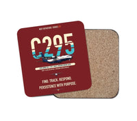 Thumbnail for Airbus C295 Armed ISR design on dark red 1 piece coaster