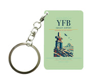 Thumbnail for Iqaluit Airport (YFB) design on light green key chain