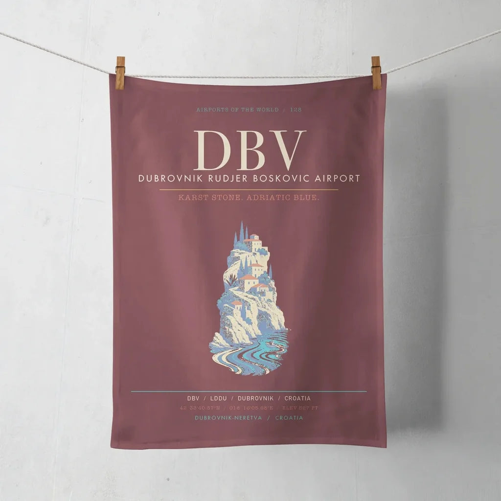 Dubrovnik Ruer Boskovic Airport DBV - Karst Adriatic Stone Current - Dark Red