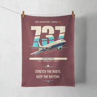 Thumbnail for Boeing 737-400 Classic design on dark red towel