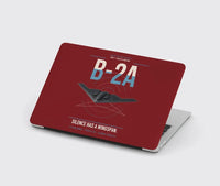 Thumbnail for B-2A Spirit design on dark red MacBook case