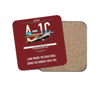 Thumbnail for Aviat Husky A-1C-180 design on dark red 1 piece coaster