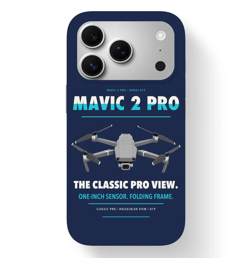DJI Mavic 2 Pro Case design on navy blue iphone case