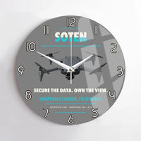 Thumbnail for ACSL SOTEN design on gray no frame wall clock