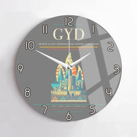 Thumbnail for Heydar Aliyev International Airport (GYD) design on gray no frame wall clock