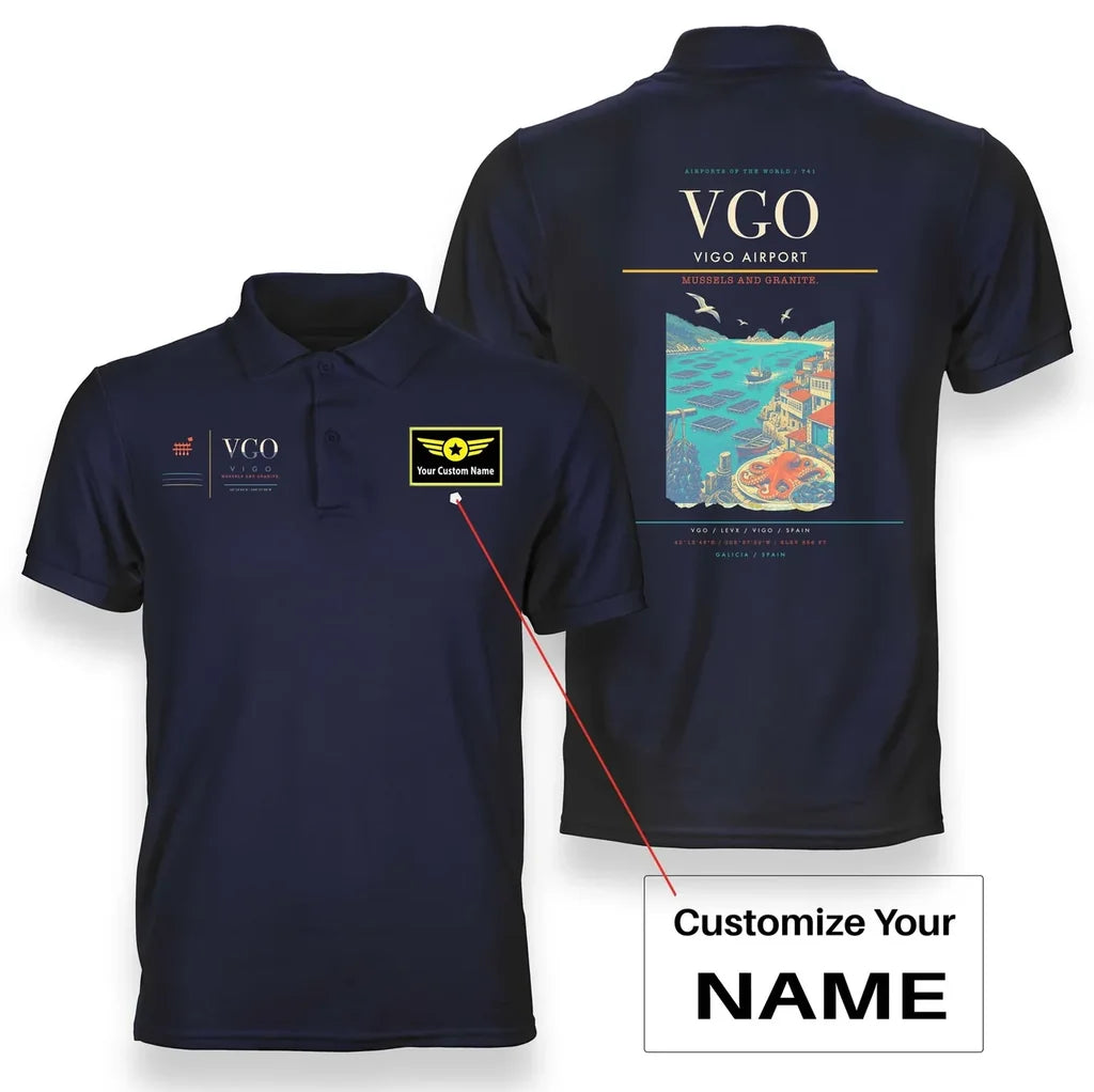 Vigo Airport VGO Navy Blue+Name