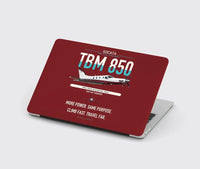 Thumbnail for Socata TBM 850 design on dark red MacBook case