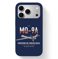 Thumbnail for MQ-9A Reaper design on navy blue magsafe iphone case, for iPhone 17 Pro