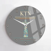 Thumbnail for Ketchikan International Airport (KTN) design on gray no frame wall clock