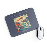 Thumbnail for VINTAGE G4491 - The River Ice Breakup Watch - Designed Mouse Pads design on navyblue rectangle