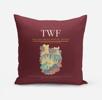 Thumbnail for Magic Valley Regional Airport (TWF) design on dark red pillow