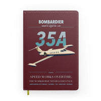 Thumbnail for Bombardier Learjet 35A design on dark red notebook